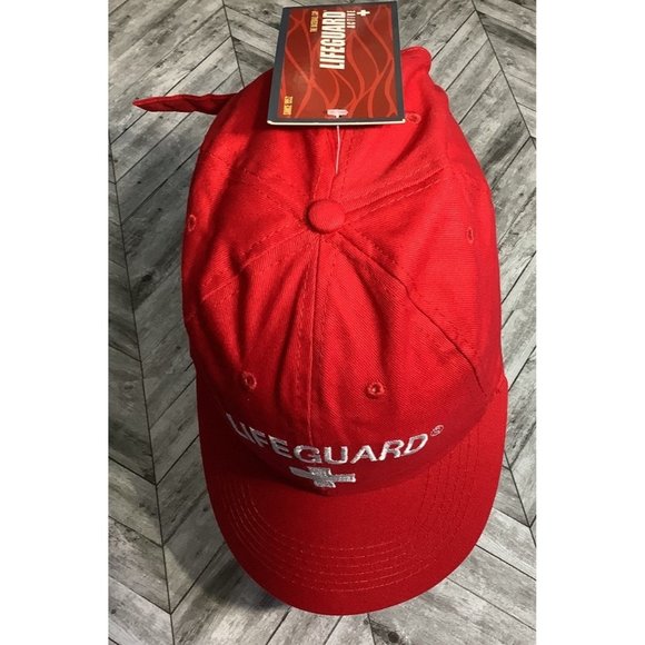 Lifegaurd Uniform Embroidered Baseball Cap Active Cap Red Adjustable Life Gaurd - Picture 8 of 8